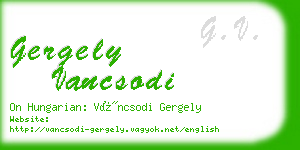 gergely vancsodi business card